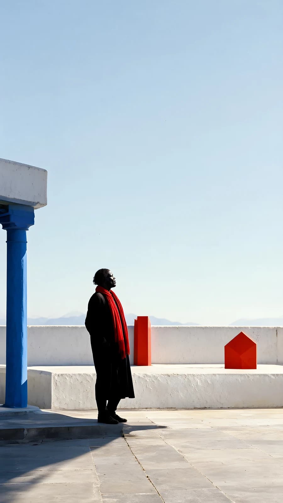 Figure in Red Scarf