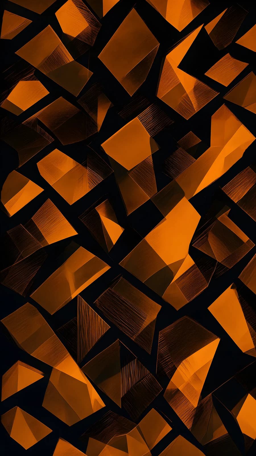 Abstract Orange Geometric Pattern