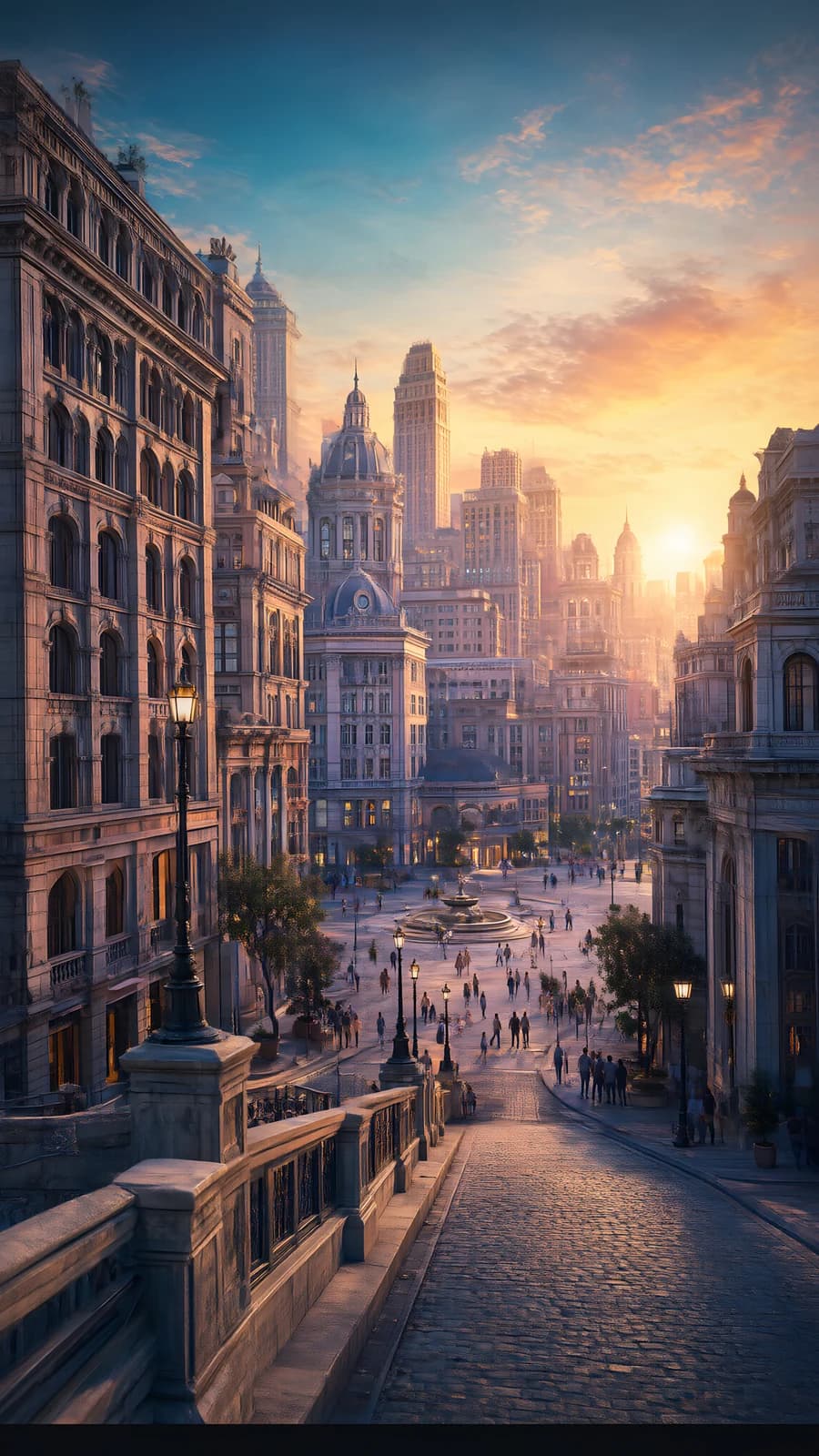 City Plaza at Sunset