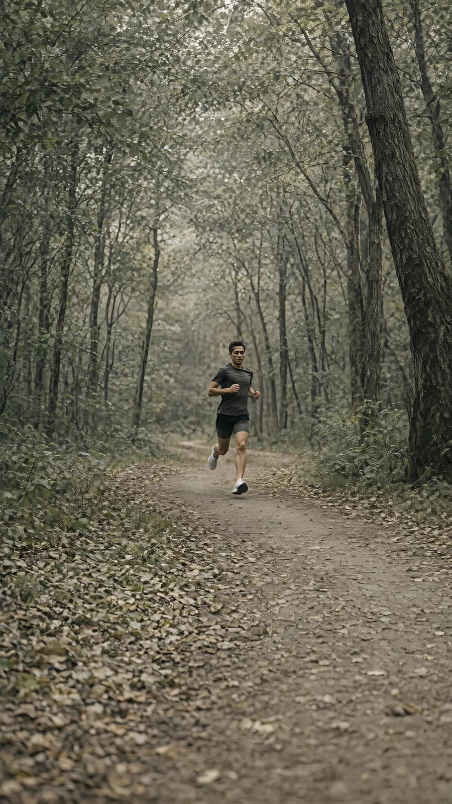 Runner on a Forest Path