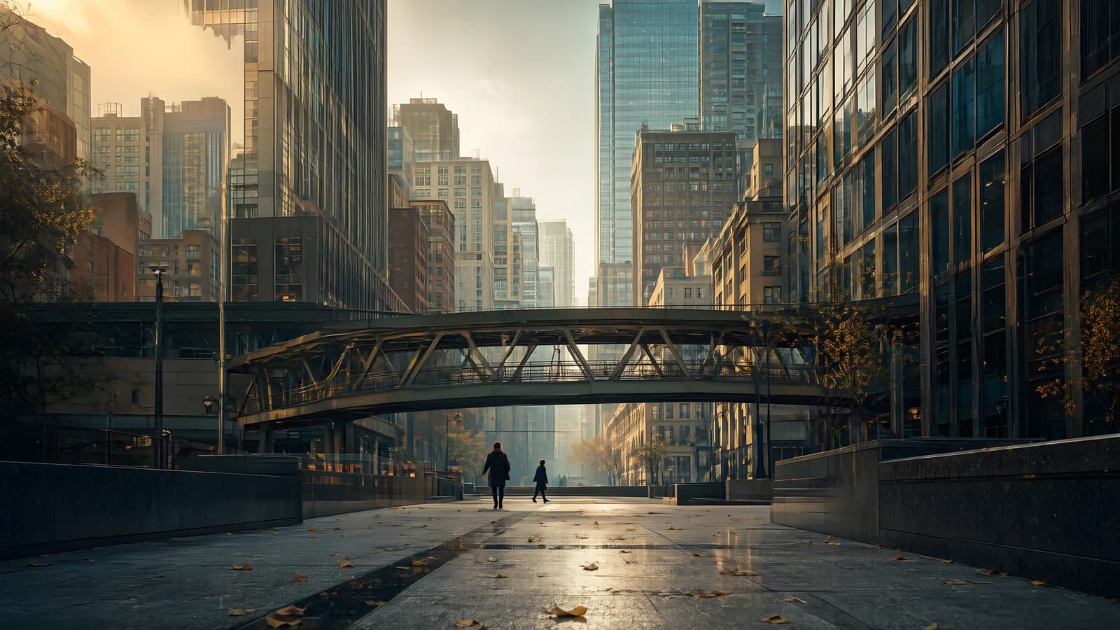 City Street at Golden Hour