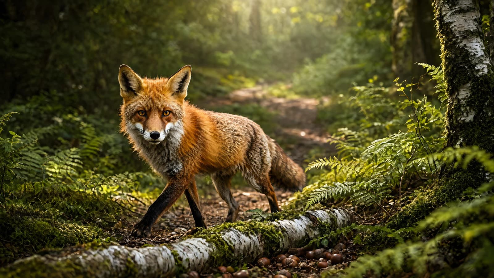Red Fox in a Forest