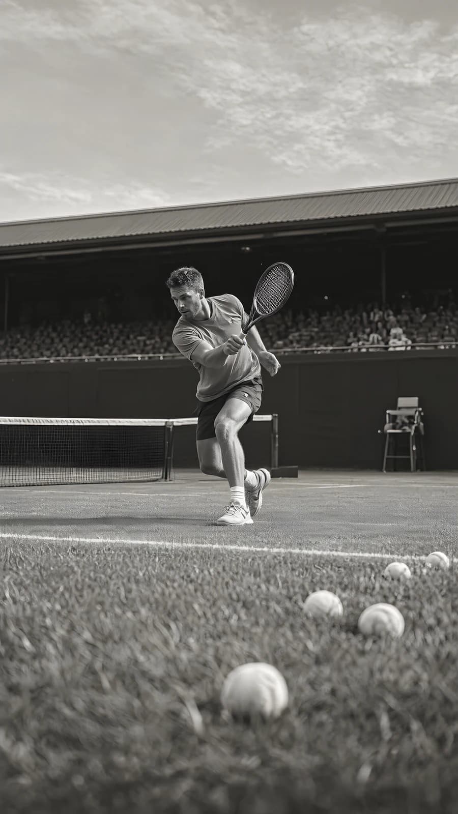 Tennis Player in Motion