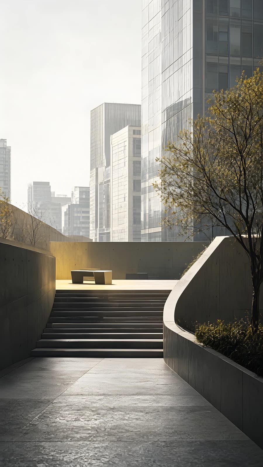 Modern Concrete Plaza