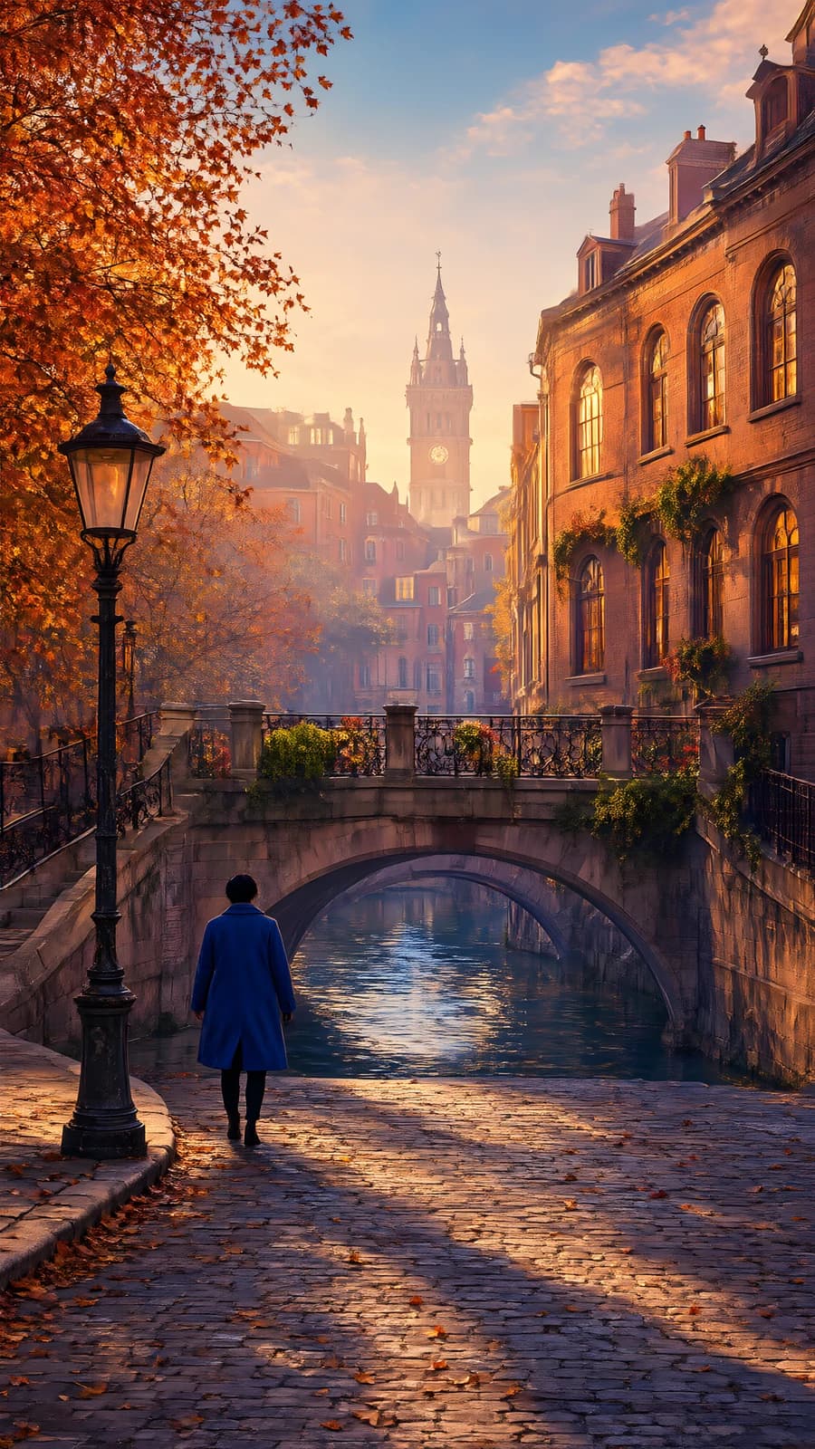 Autumn Walk by the Canal