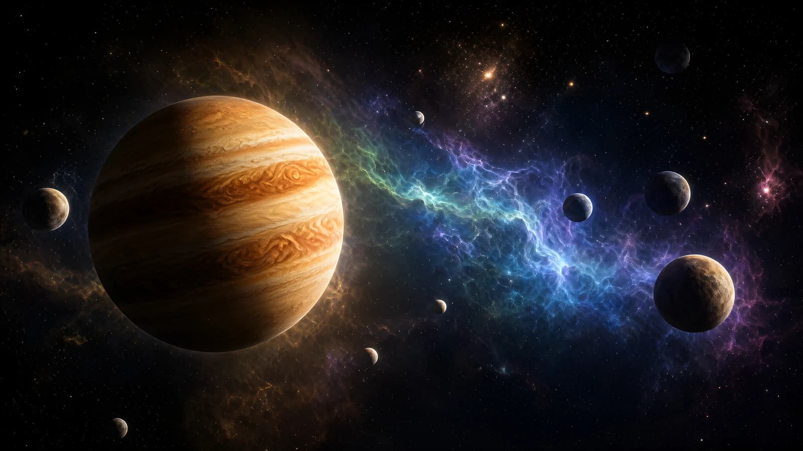 Gas Giant and Nebula