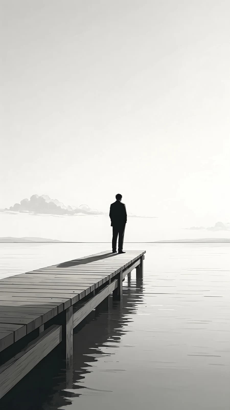 Silhouette on a Pier