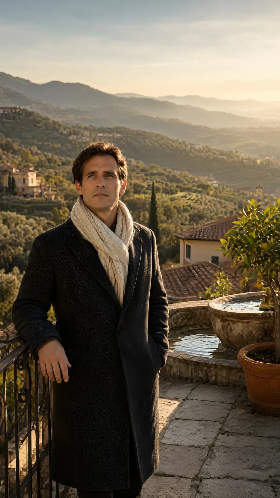 Man on a Terrace