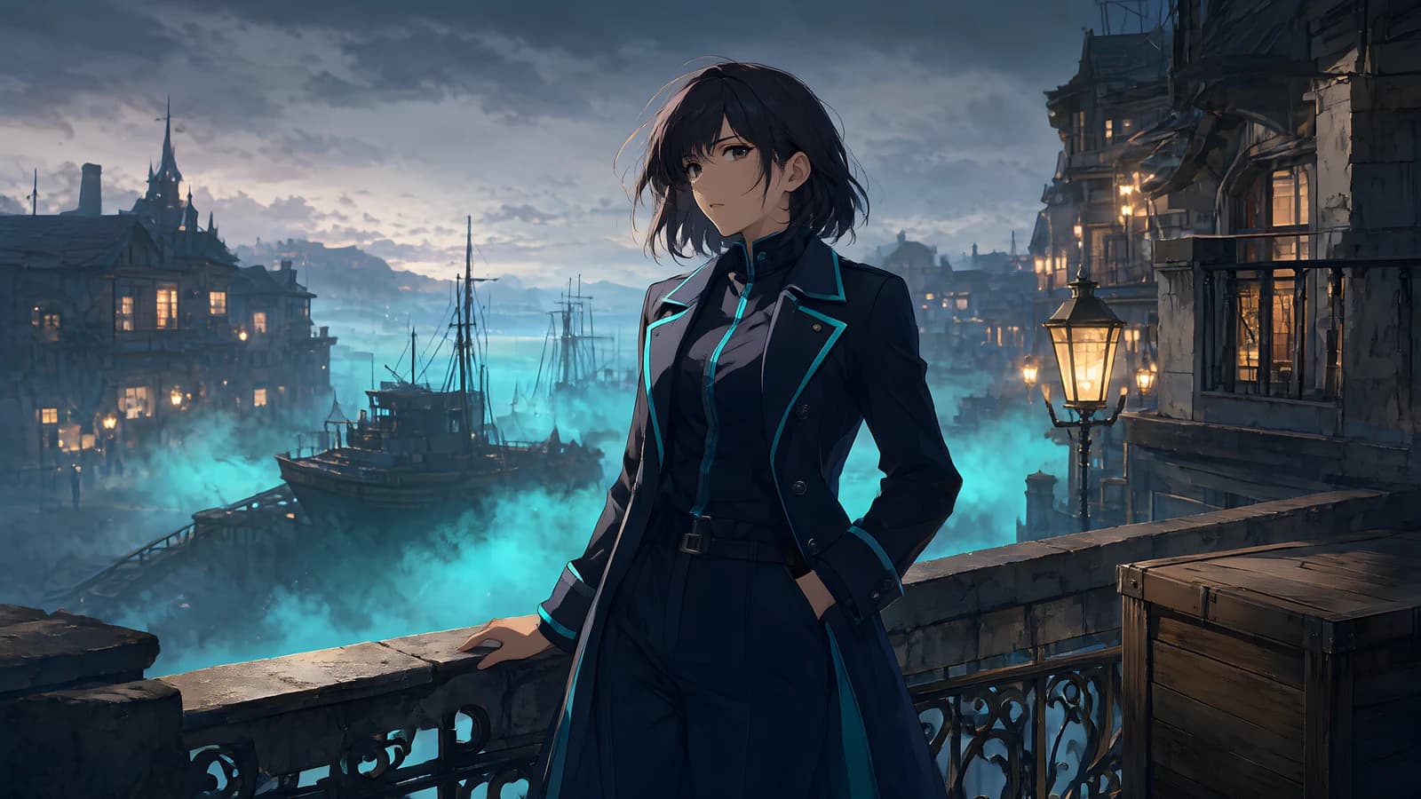 Anime Character on a Balcony