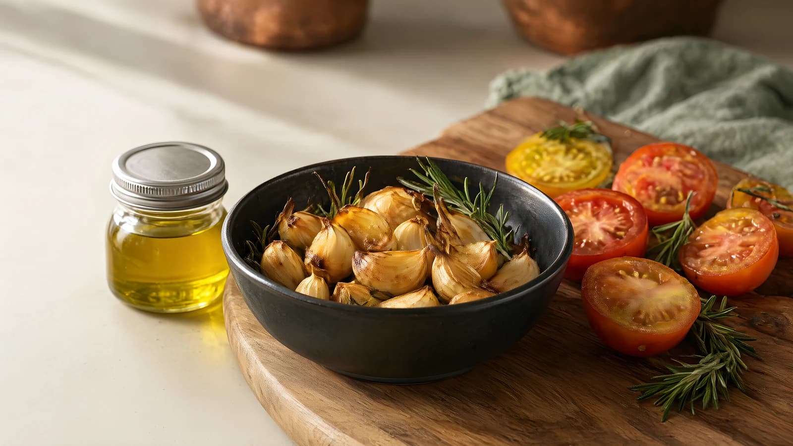 Roasted Garlic and Tomatoes