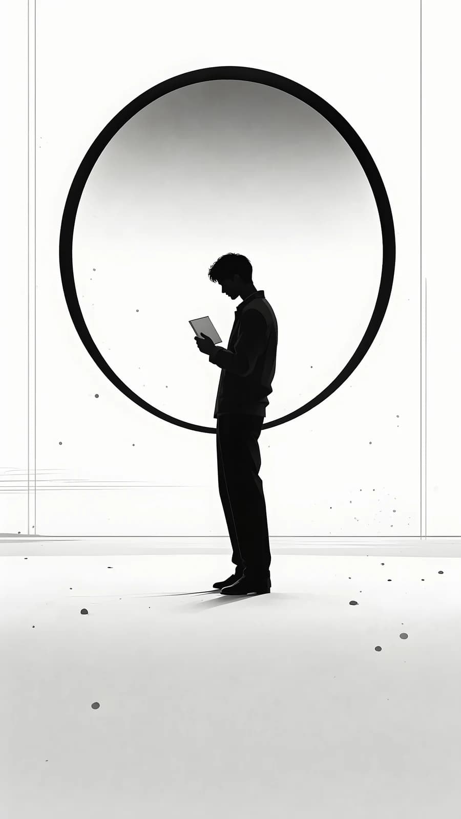 Silhouette in a Circle