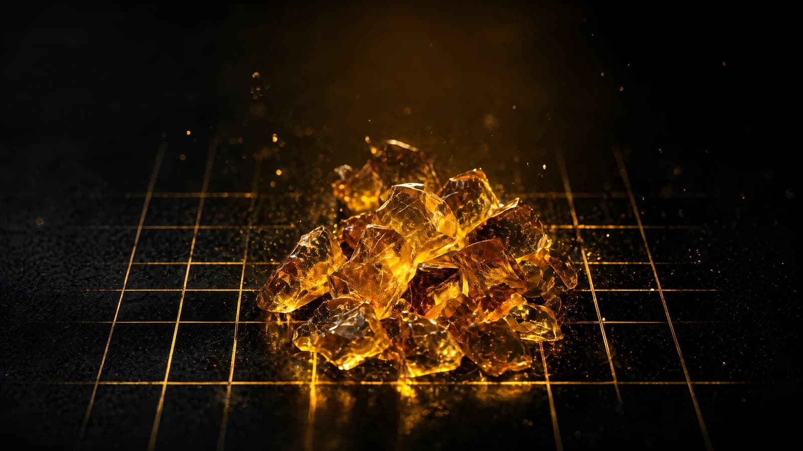 Amber Crystals on a Grid