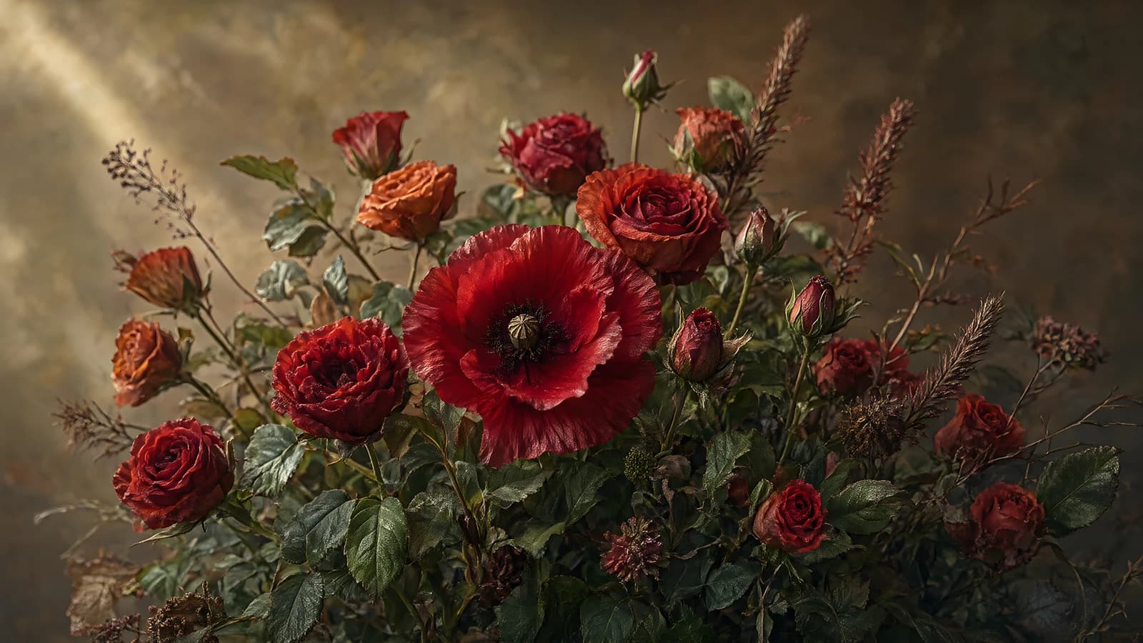 Dark Floral Arrangement