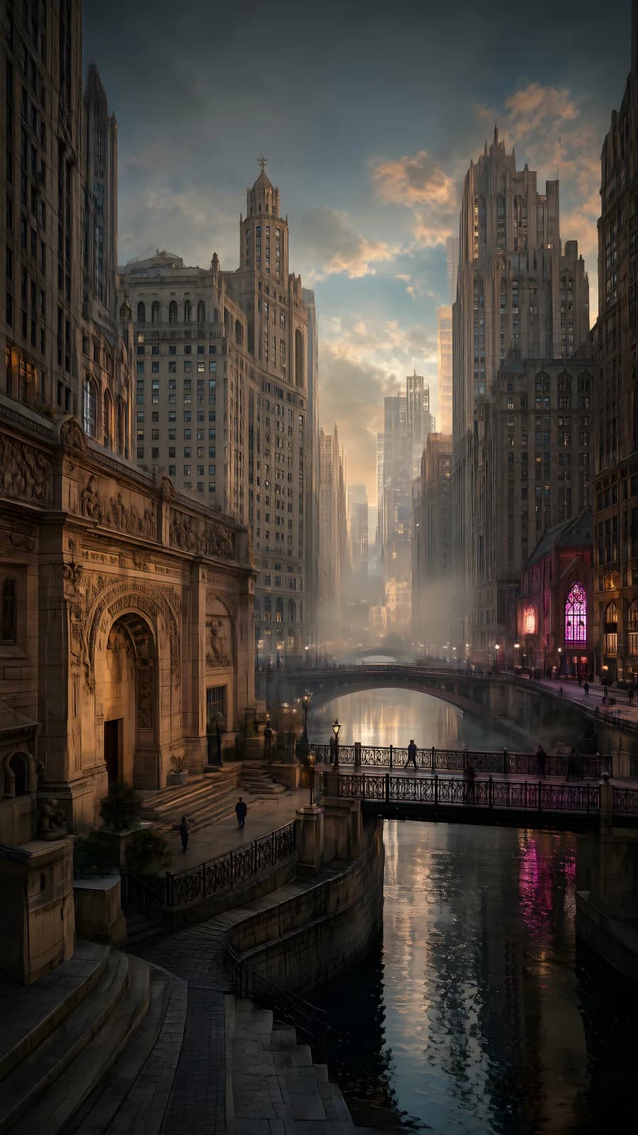 City Canal at Dusk