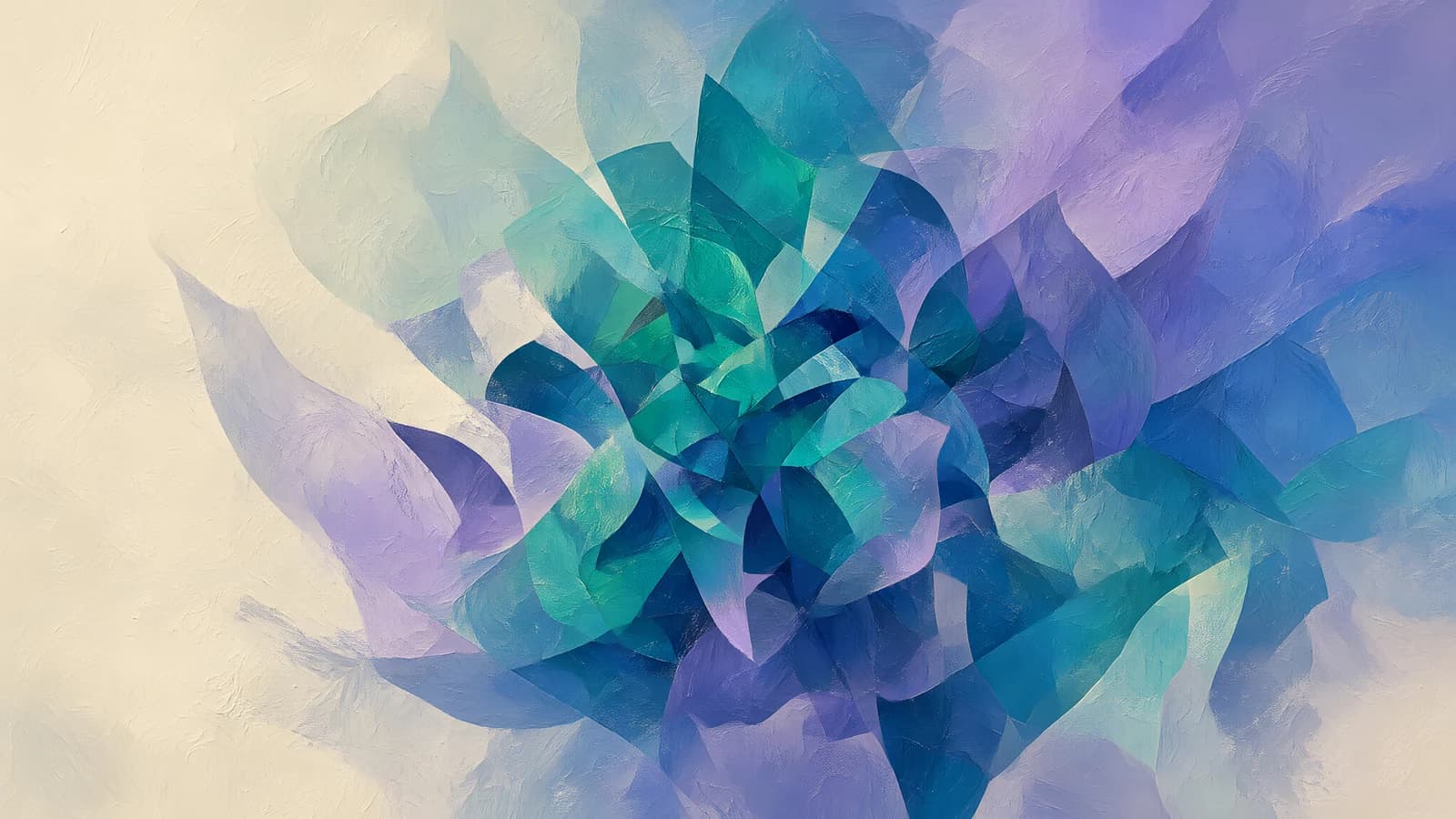 Abstract Blue Floral Burst