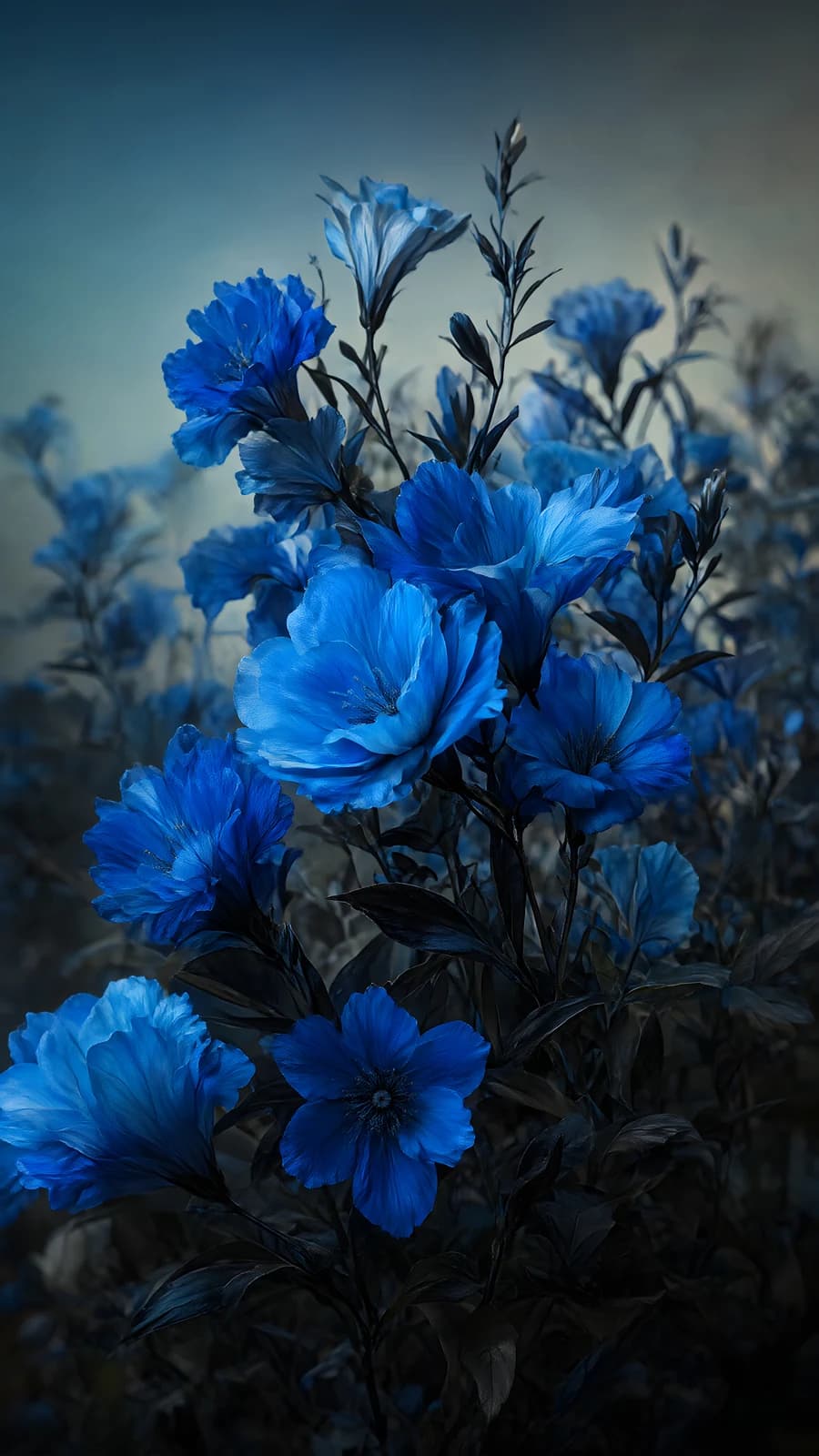 Vibrant Blue Flowers