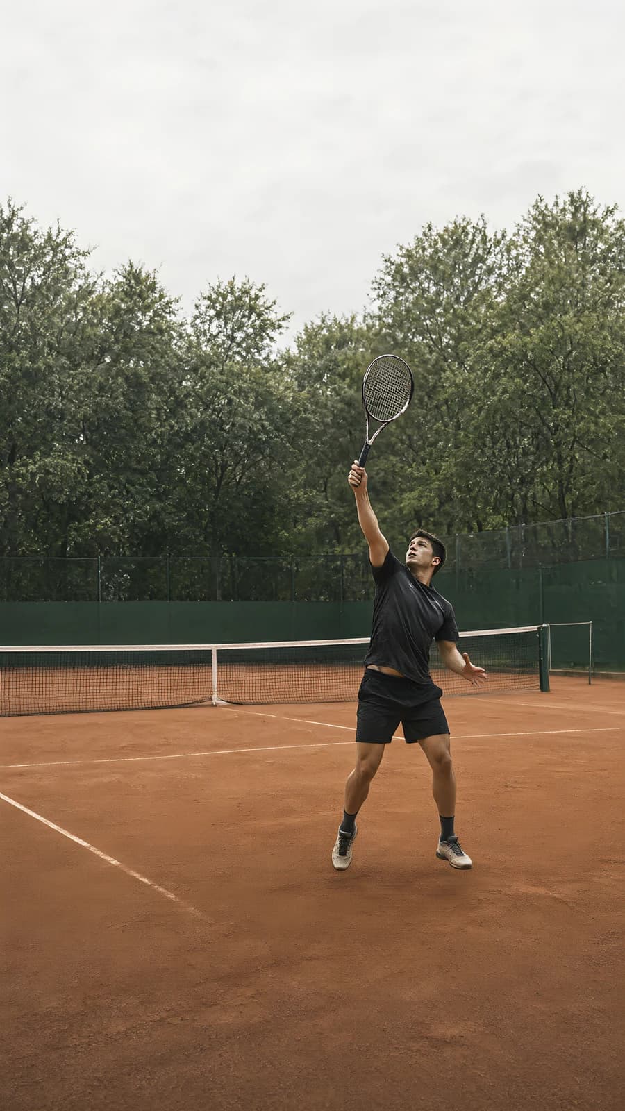 Tennis Serve on Clay