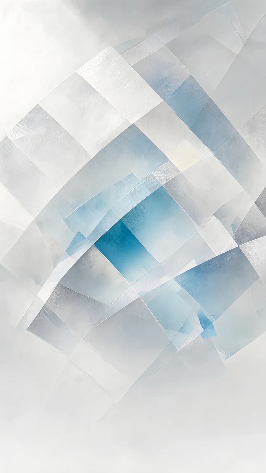 Abstract Blue and White Geometric Layers