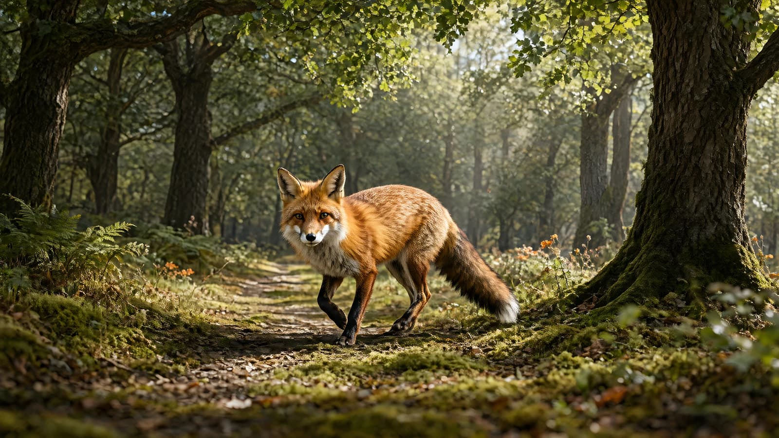 Red Fox in a Forest