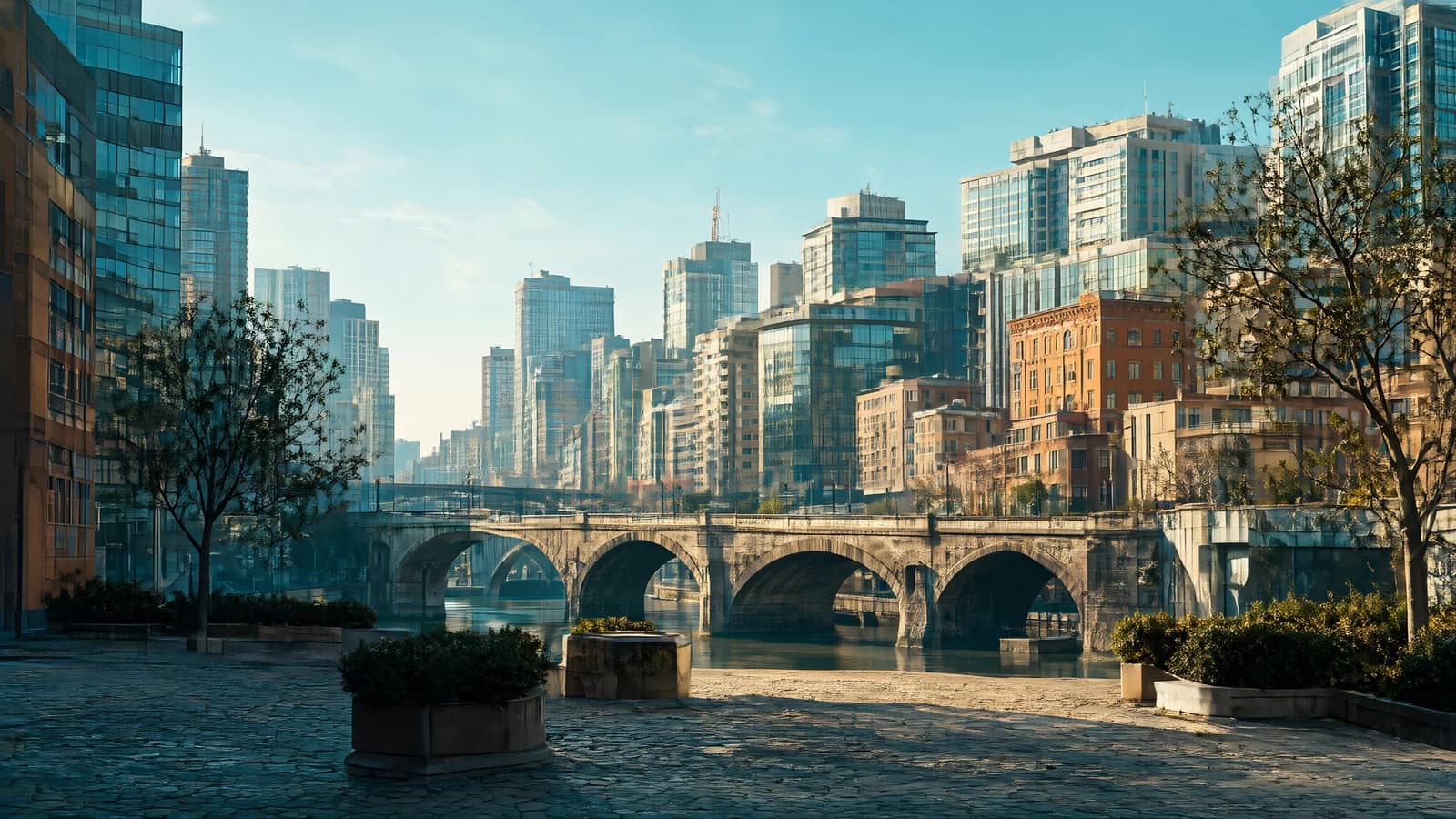 City River and Stone Bridge