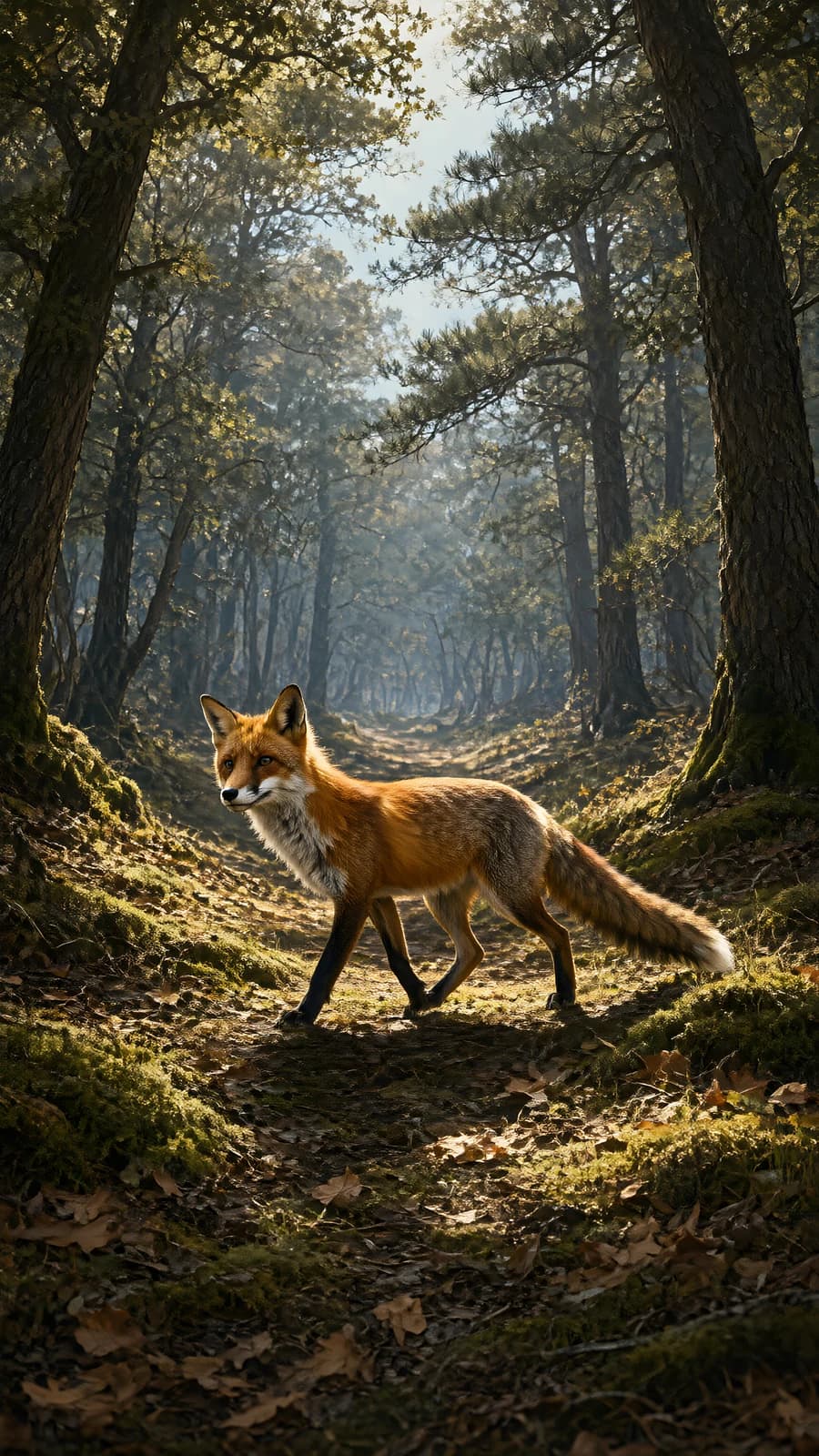 Red Fox in a Forest