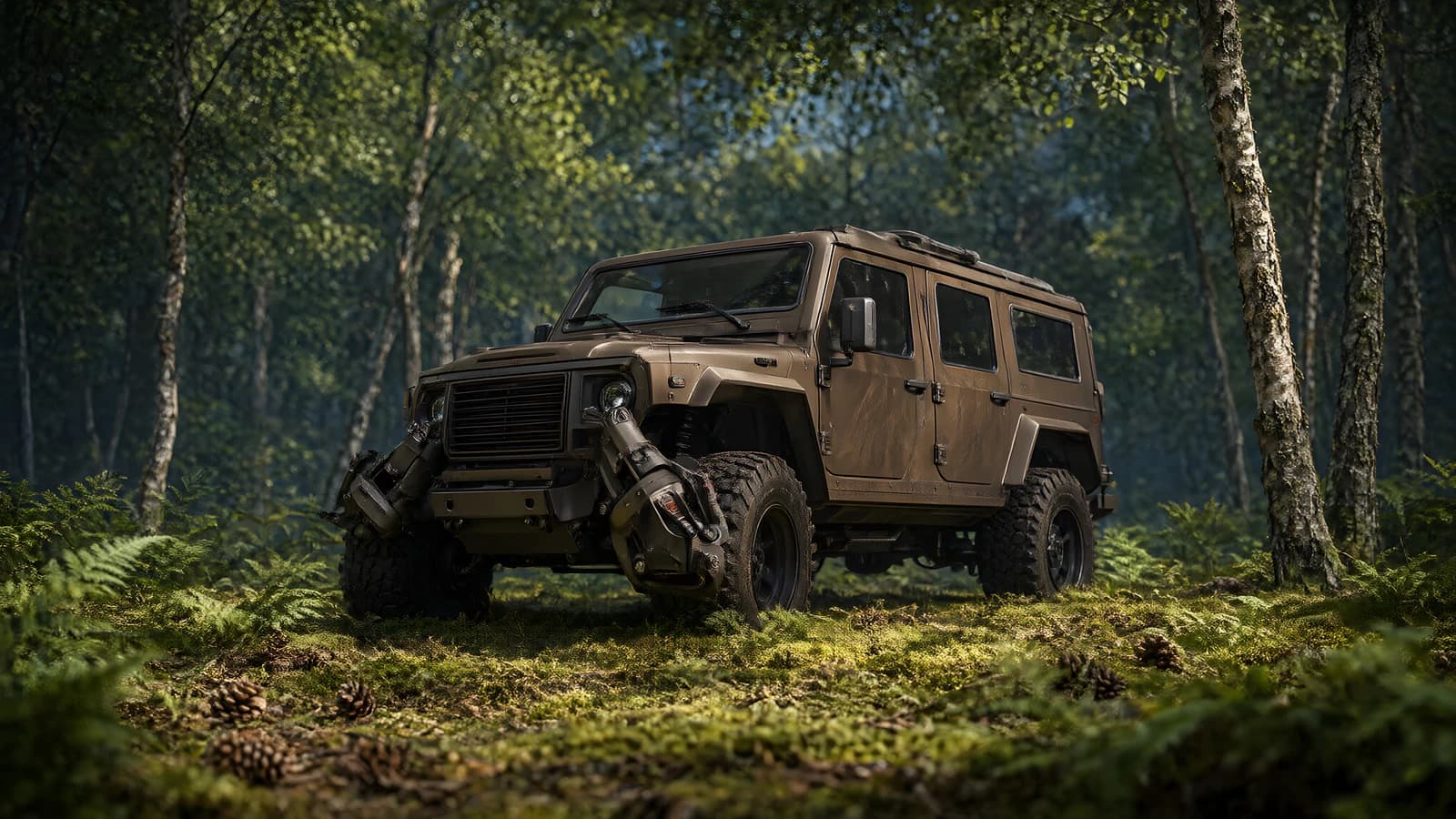Off-Road Vehicle in Forest