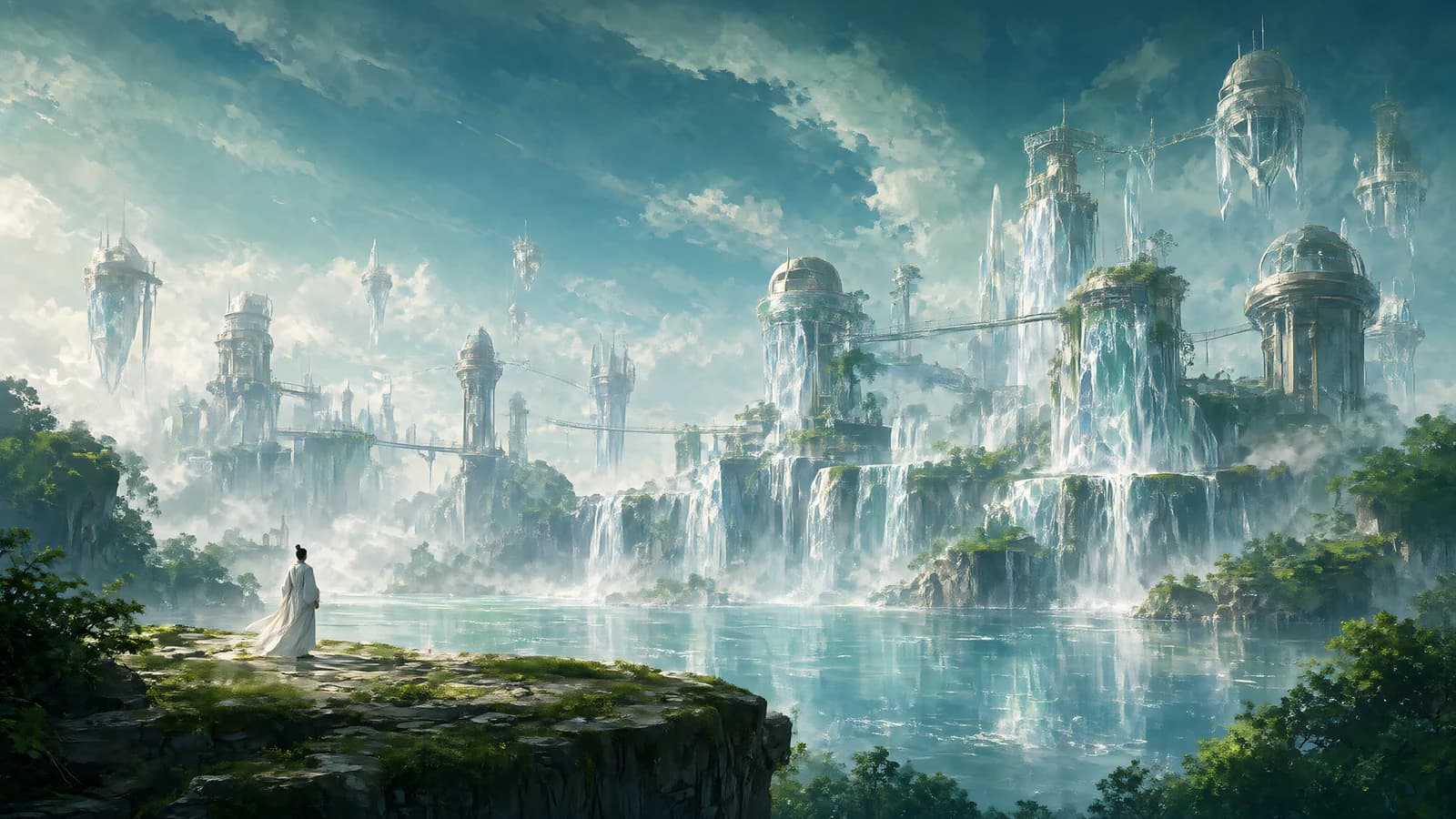 Floating City Waterfall