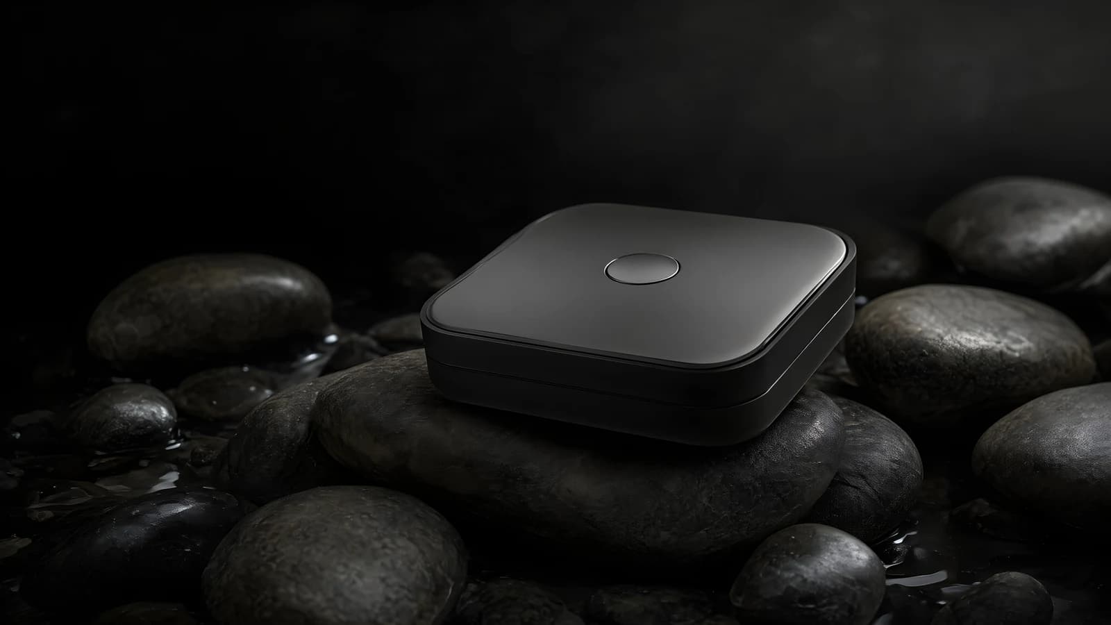 Black Device on Stones