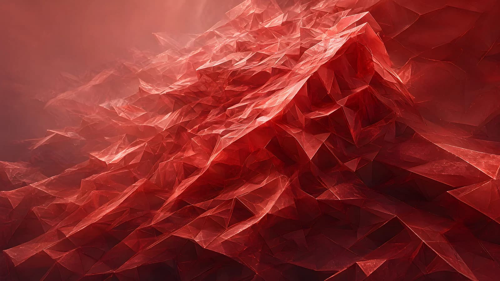 Red Faceted Terrain