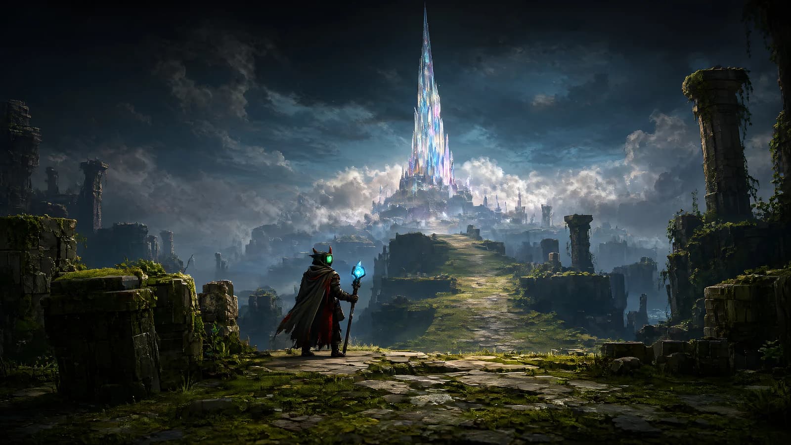 Wizard Before the Crystal Spire