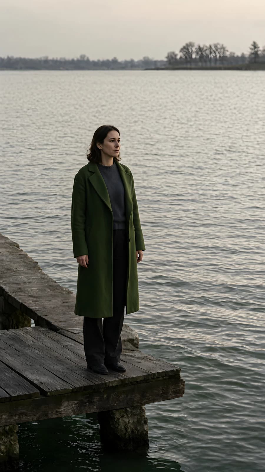 Woman on a Wooden Pier