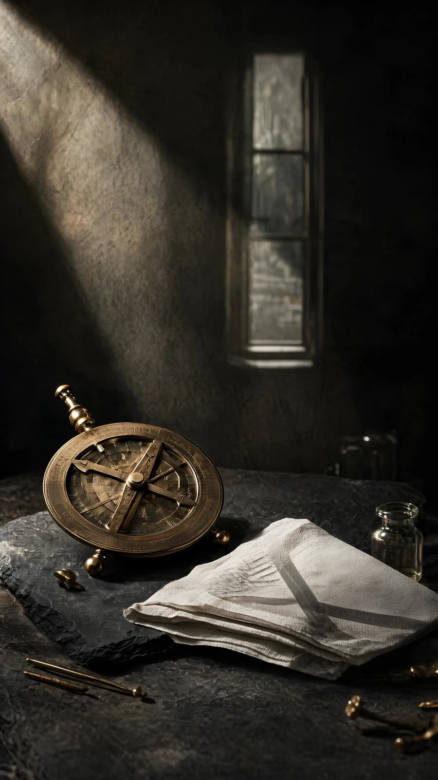 Antique Compass Still Life