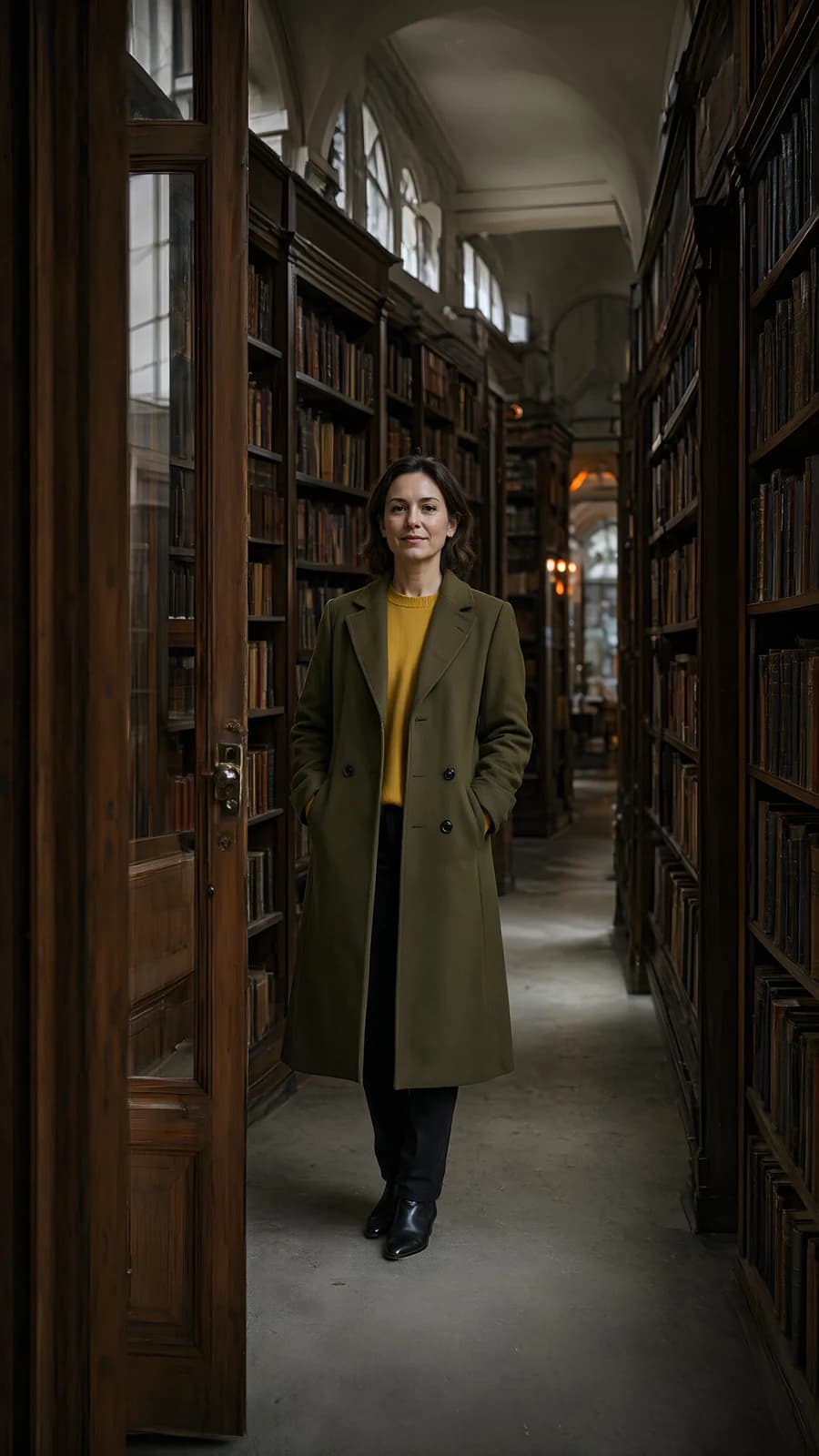 Woman in a Library