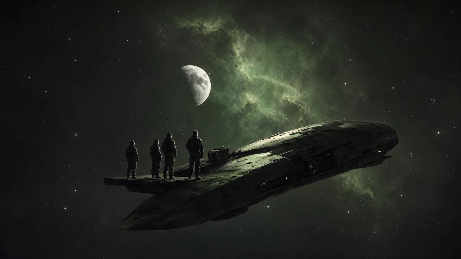 Space Crew on a Ship