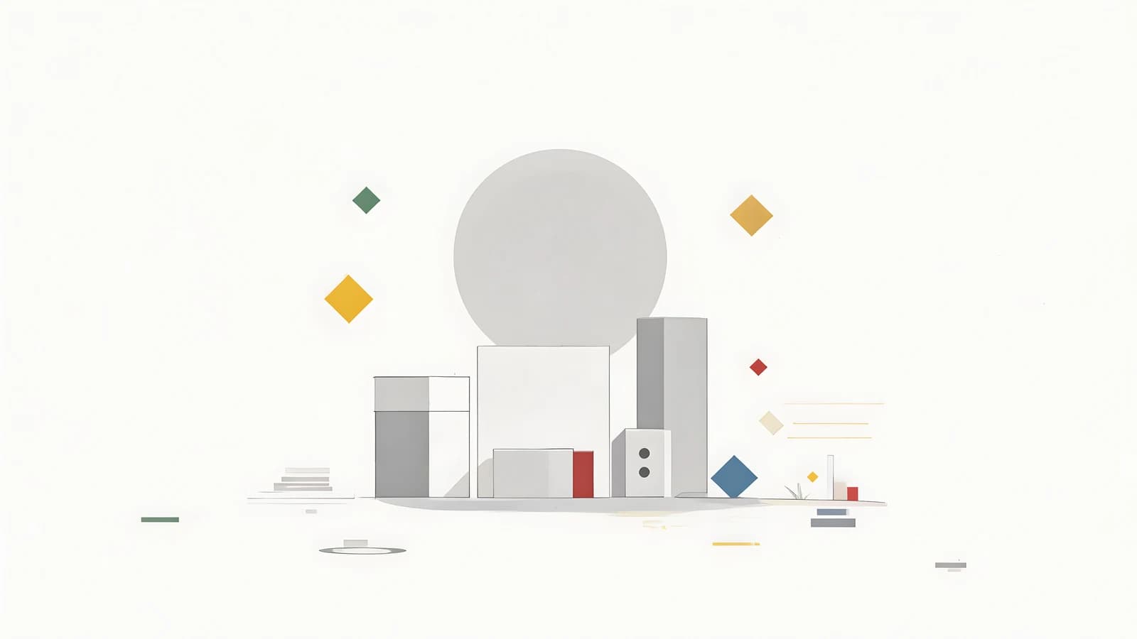 Minimalist Geometric Cityscape