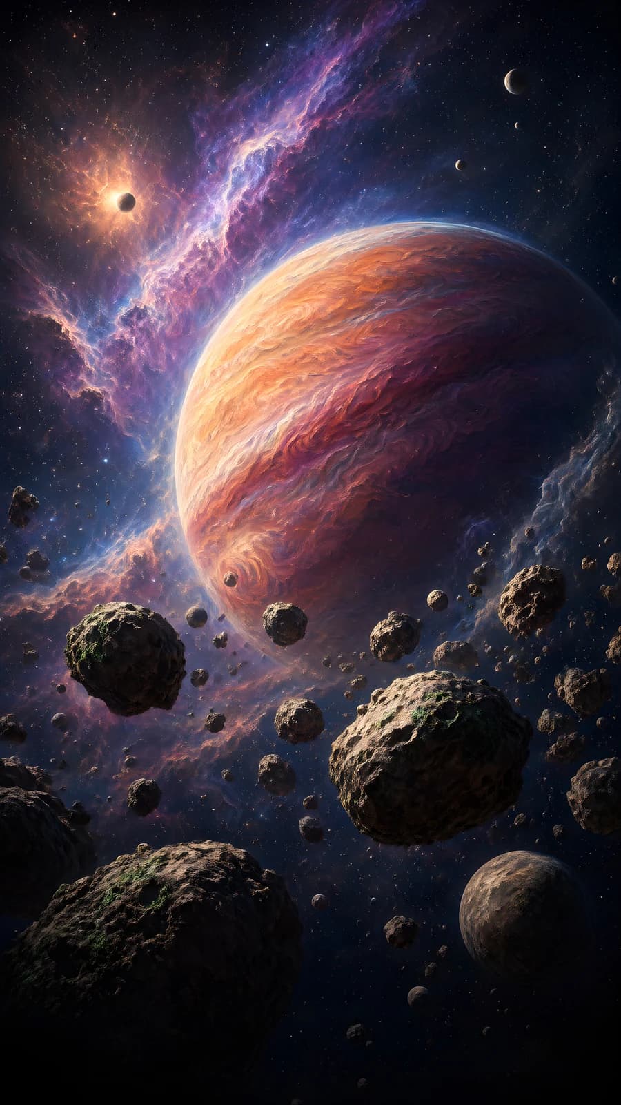 Gas Giant and Asteroid Field