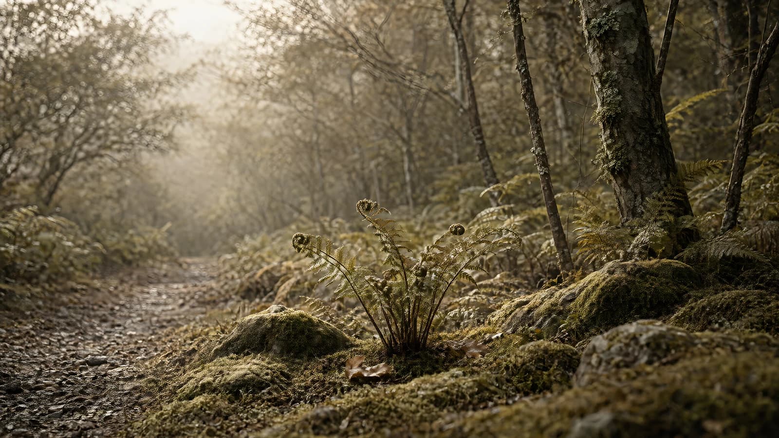 Misty Forest Path