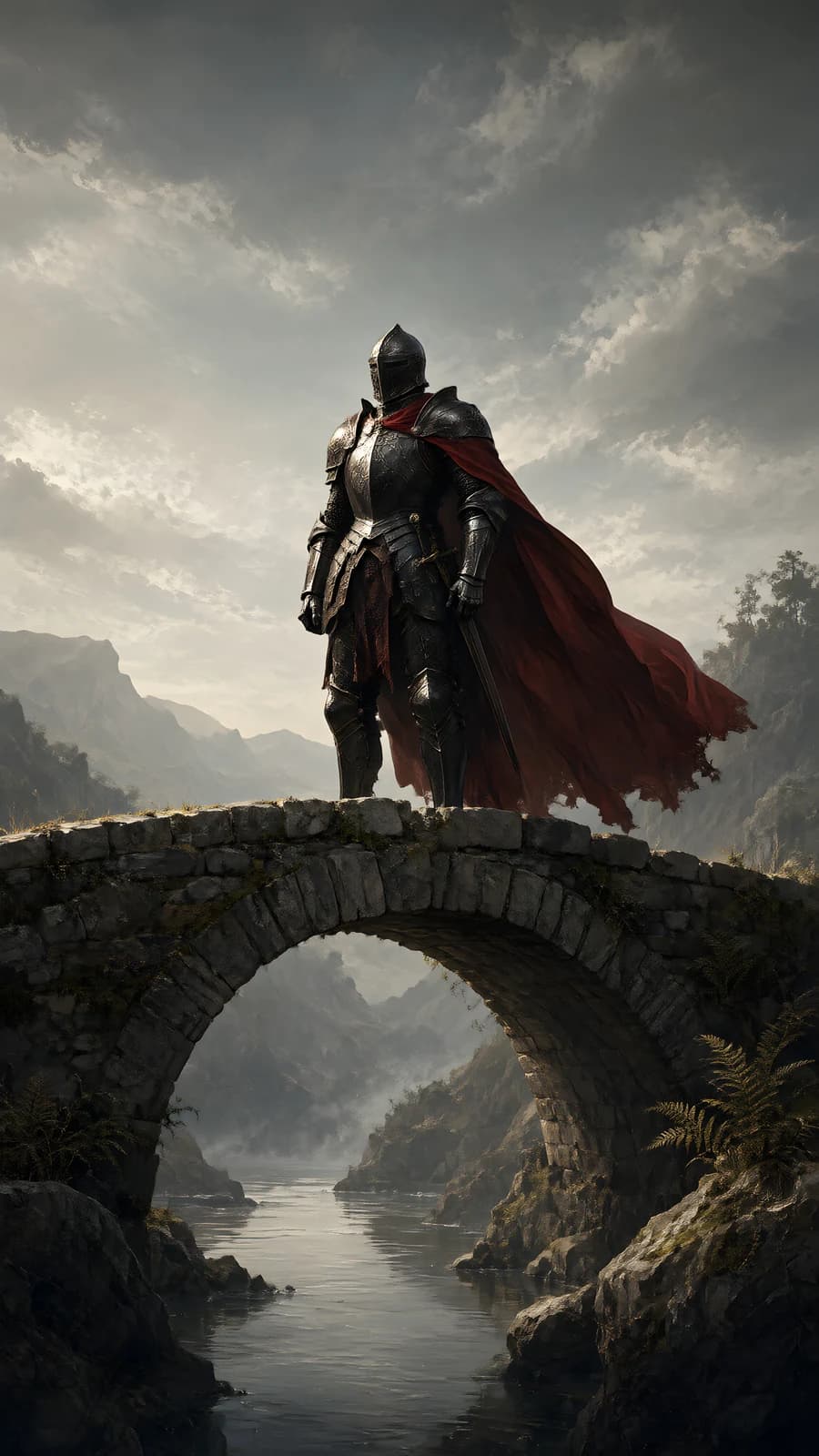 Knight on Stone Bridge