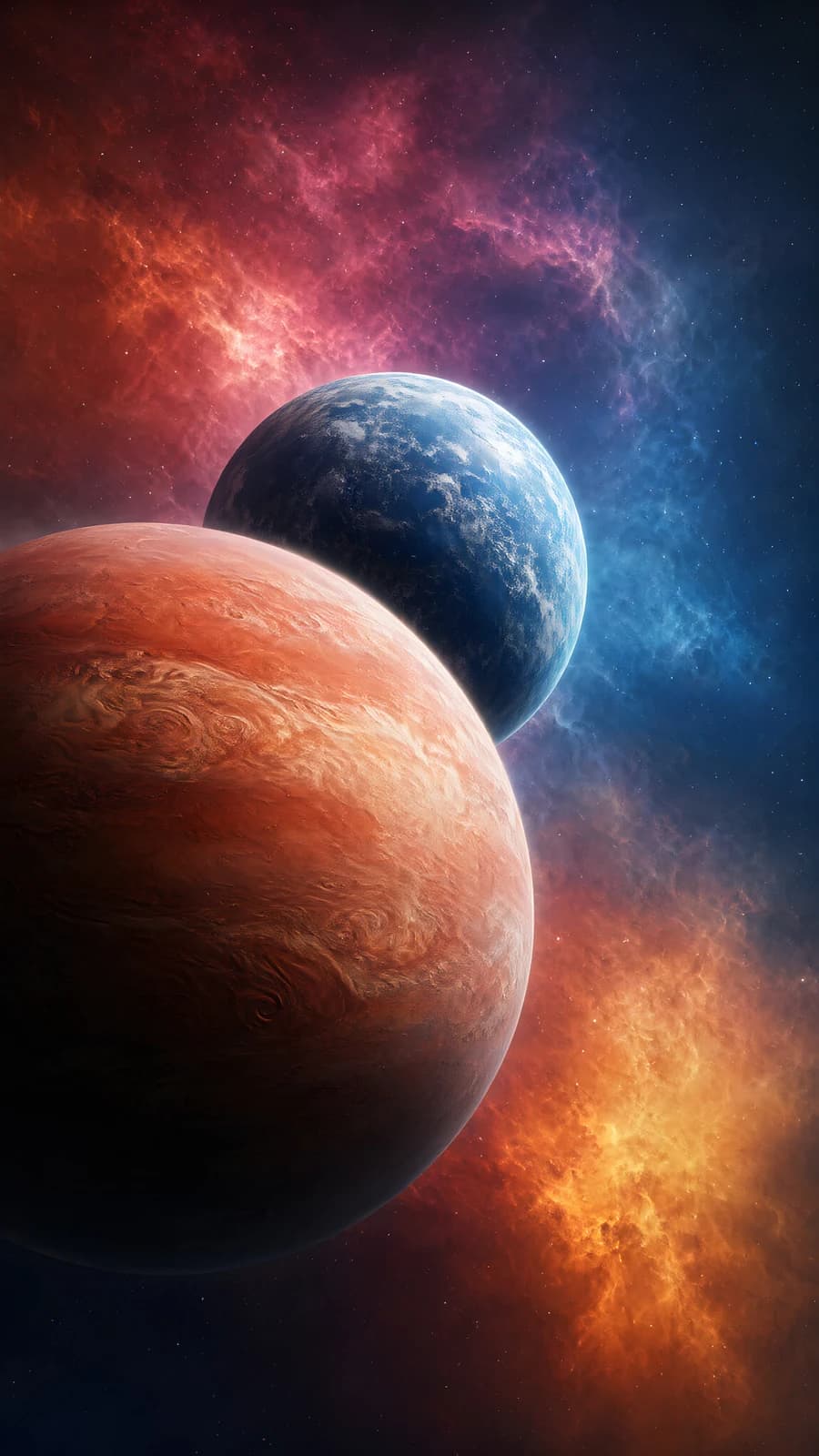 Two Planets in a Nebula