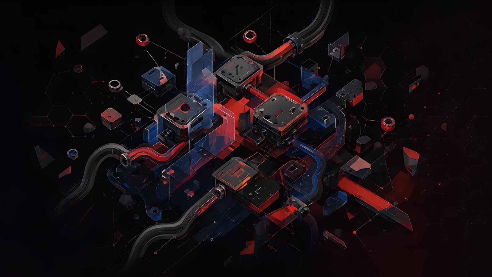 Abstract Tech Circuit