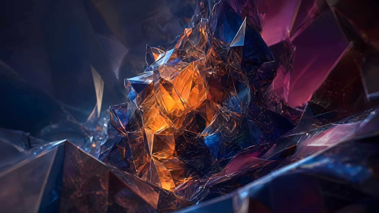 Amber Crystal Cluster