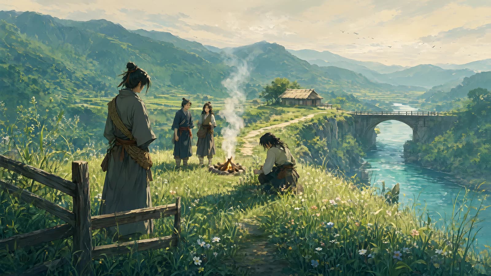 Travelers by the Campfire