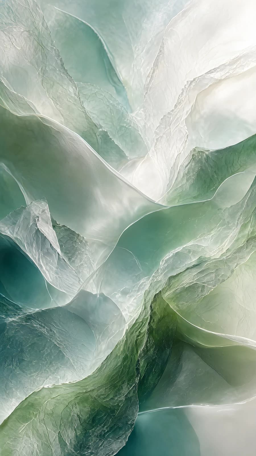 Abstract Green and White Flow