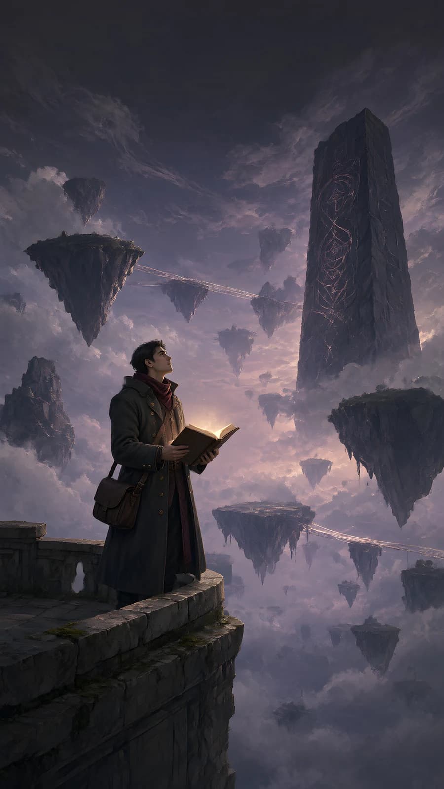 Scholar on a Floating Cliff