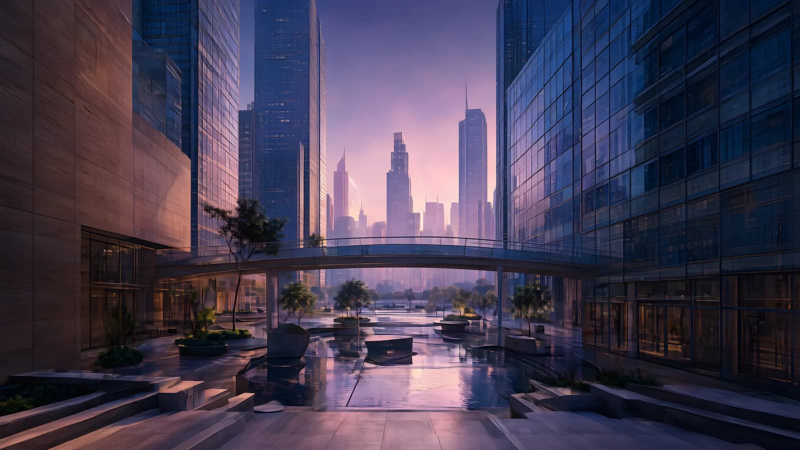 City Plaza at Dusk