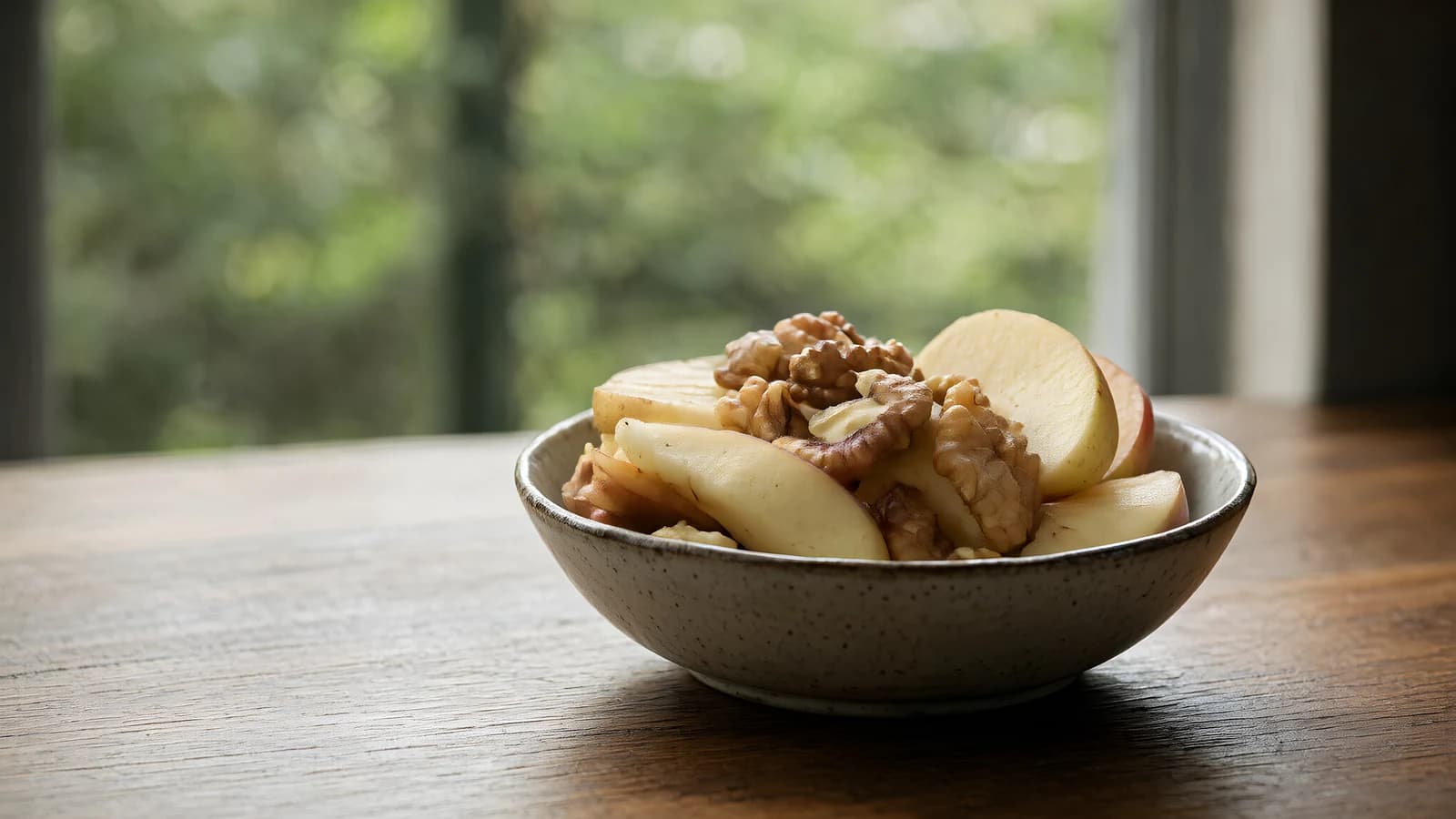 Bowl of Apples and Walnuts