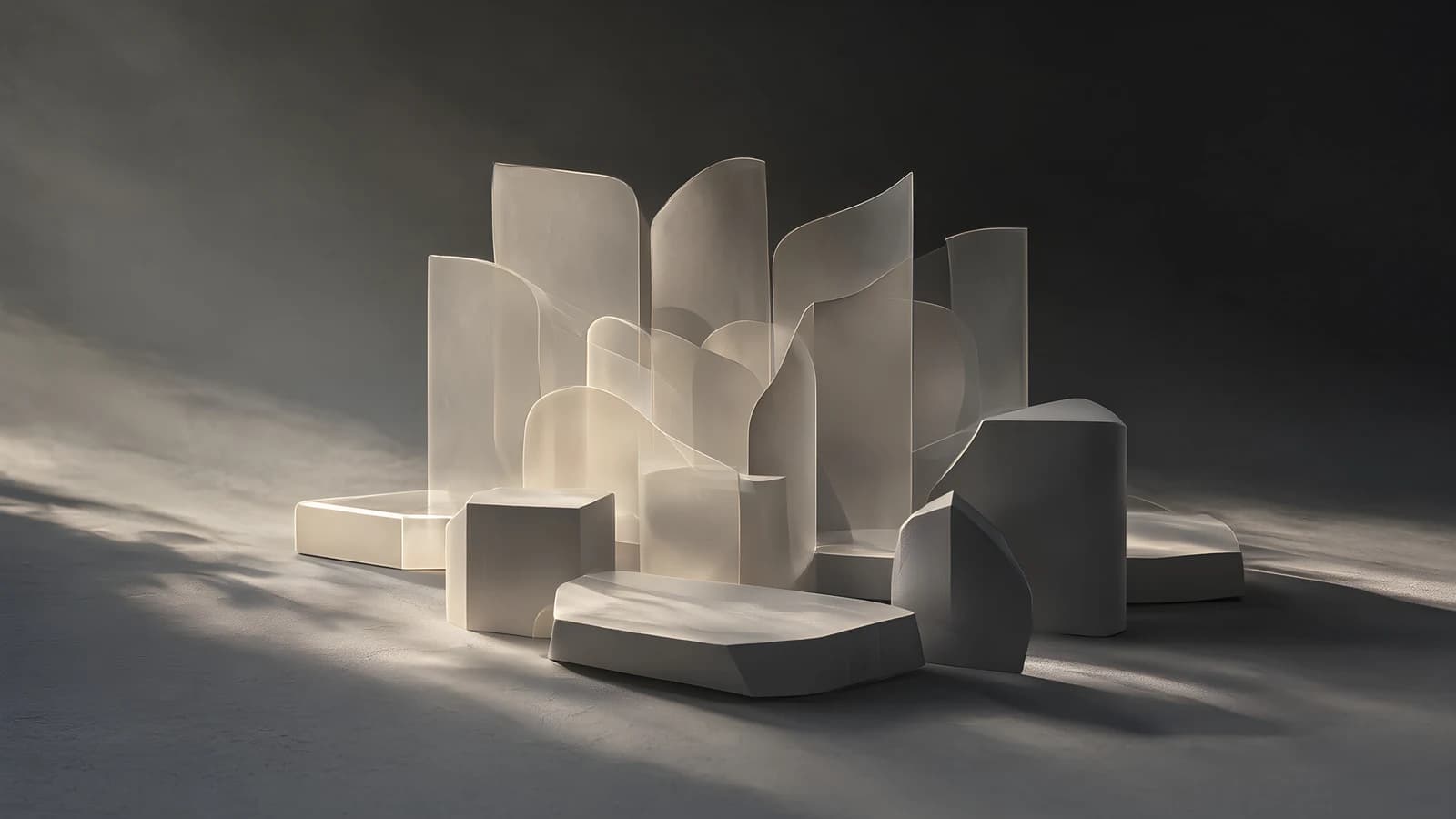 Abstract White Sculpture