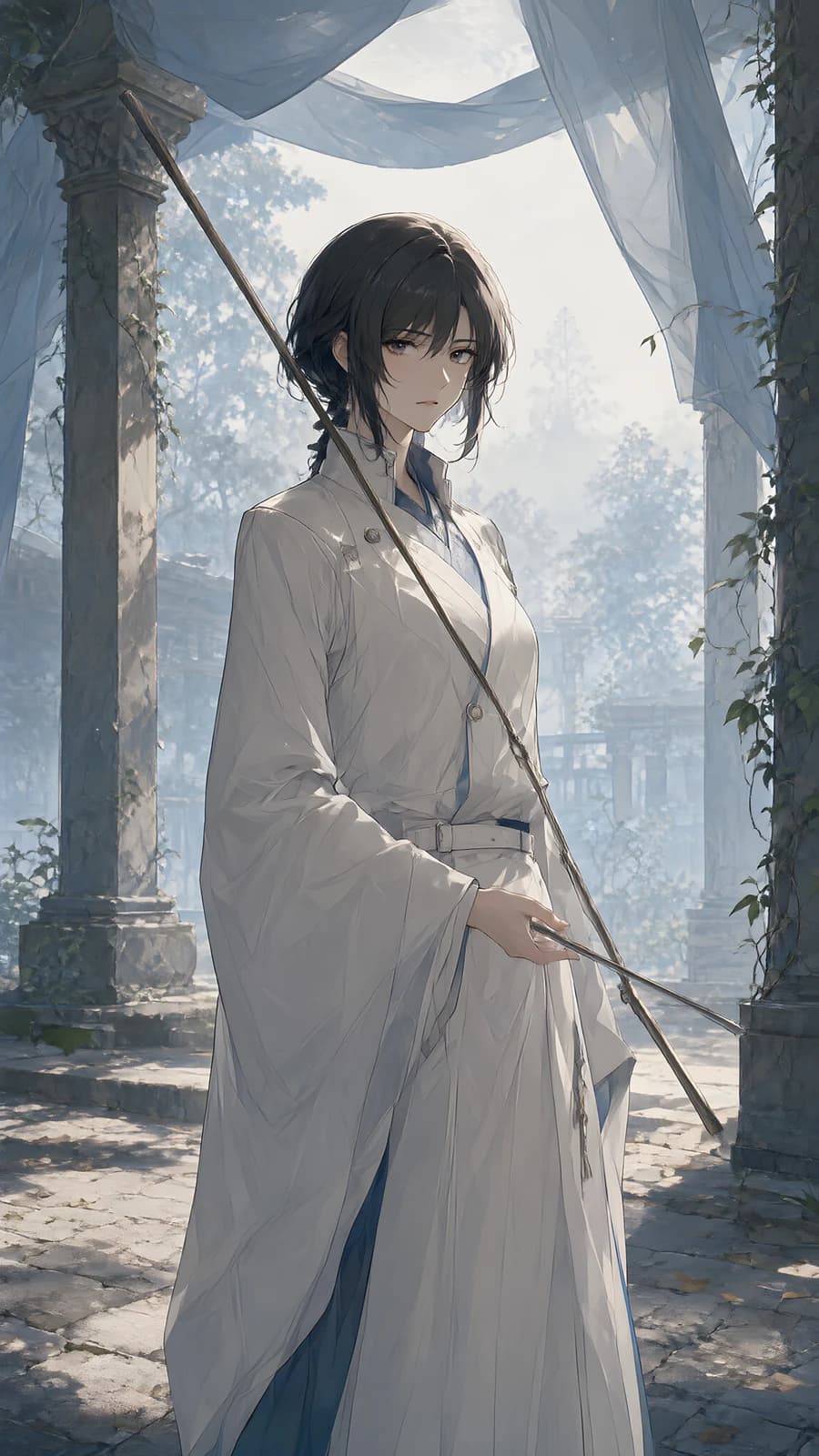 Figure in White Robe