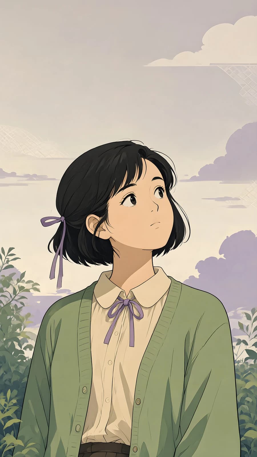 Girl Looking Up