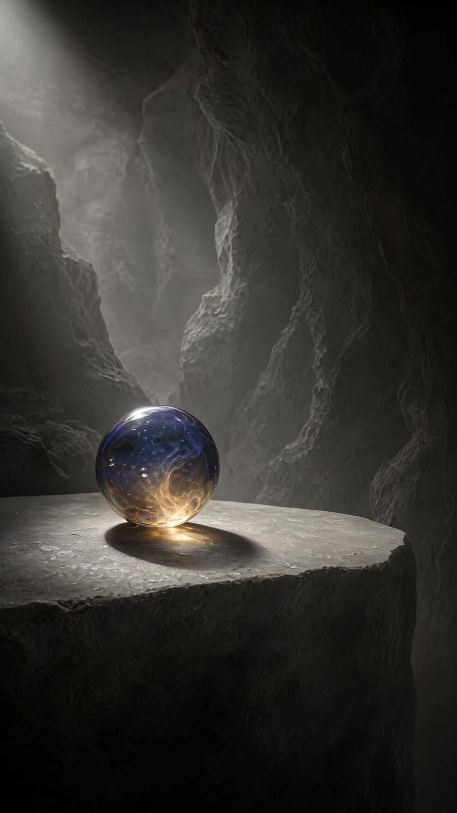 Glowing Sphere in a Cave